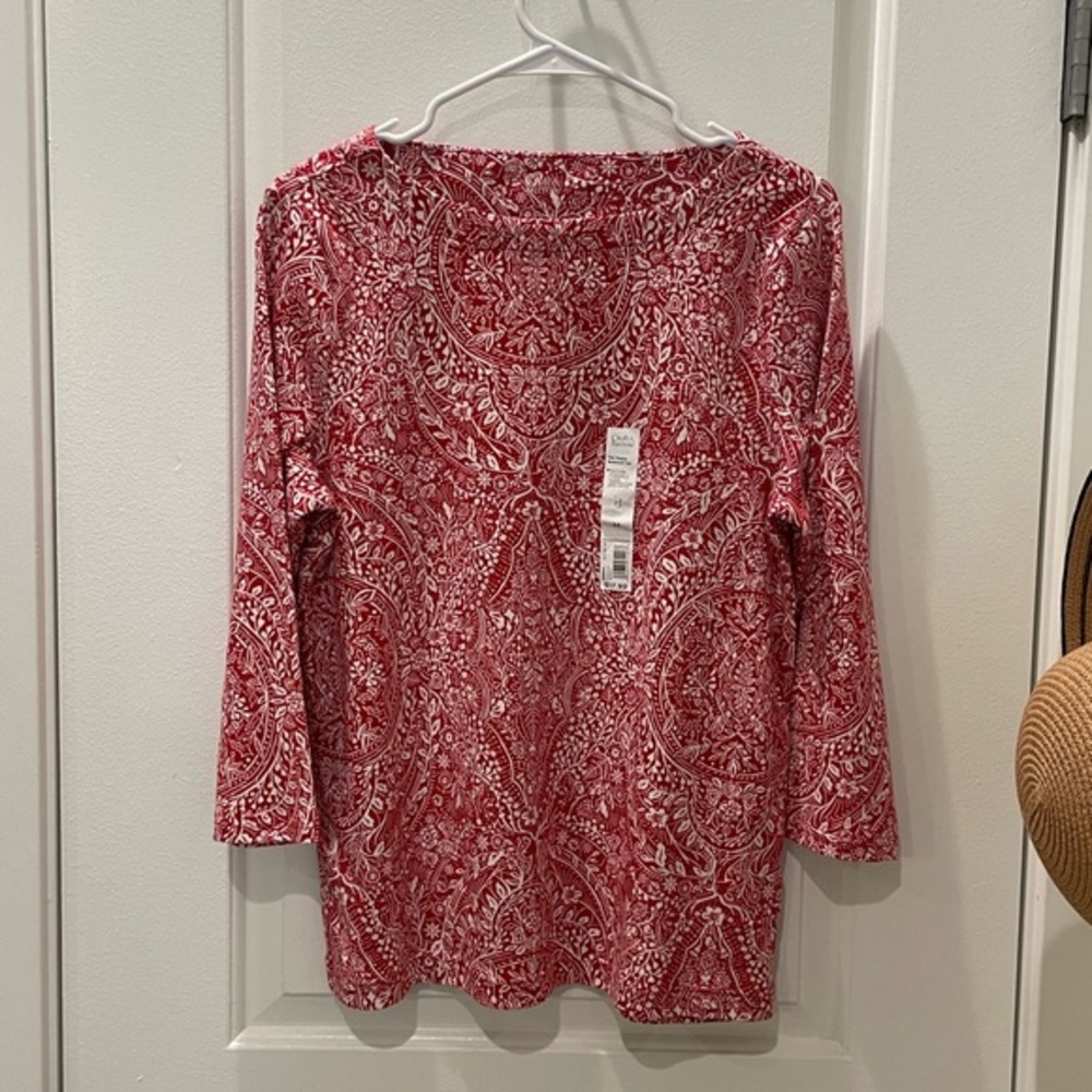 NEW…Croft & Barrow The Classic Boatneck Printed Top